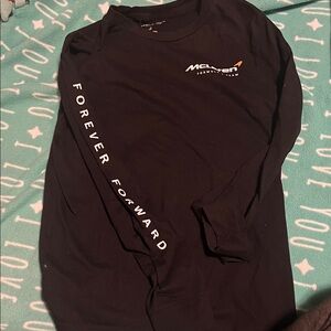 McLaren Black Long Sleeve Tee - 'Forever Forward' Sleeve Graphic